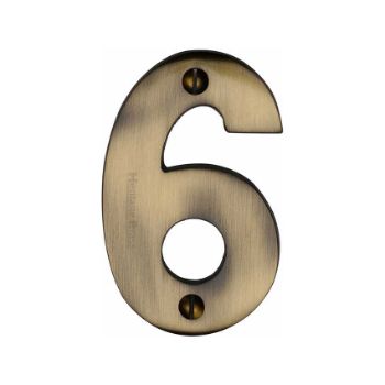 Picture of 76mm Door Numerals In Antique Brass - C1566AT