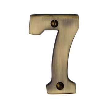 Picture of 76mm Door Numerals In Antique Brass - C1566AT