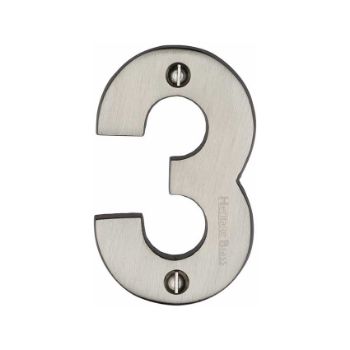 Picture of 76mm Door Numerals In Satin Nickel - C1566SN