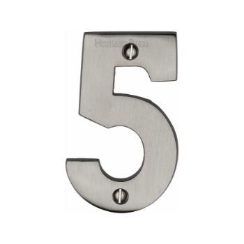 Picture of 76mm Door Numerals In Satin Nickel - C1566SN