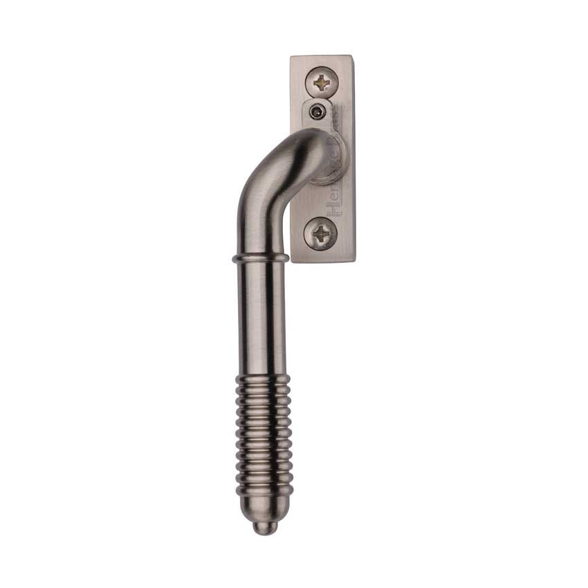 Picture of Heritage Brass Lockable Espagnolette Handle, Left Handed Reeded Design In Satin Nickel - V895L LH-SN