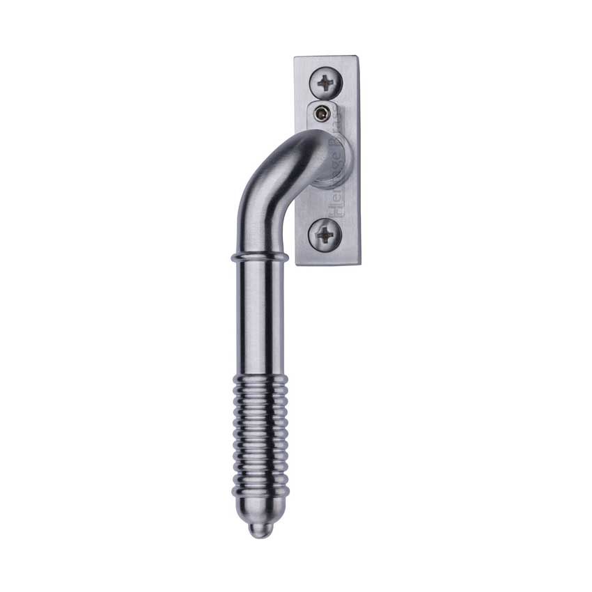 Picture of Heritage Brass Lockable Espagnolette Handle, Left Handed Reeded Design In Satin Chrome - V895L LH-SC