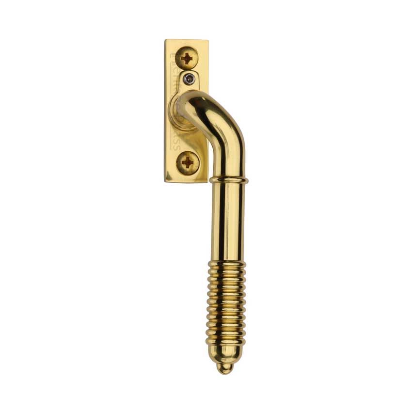 Picture of Heritage Brass Lockable Espagnolette Handle, Right Handed Reeded Design In Polished Brass - V895L RH-PB