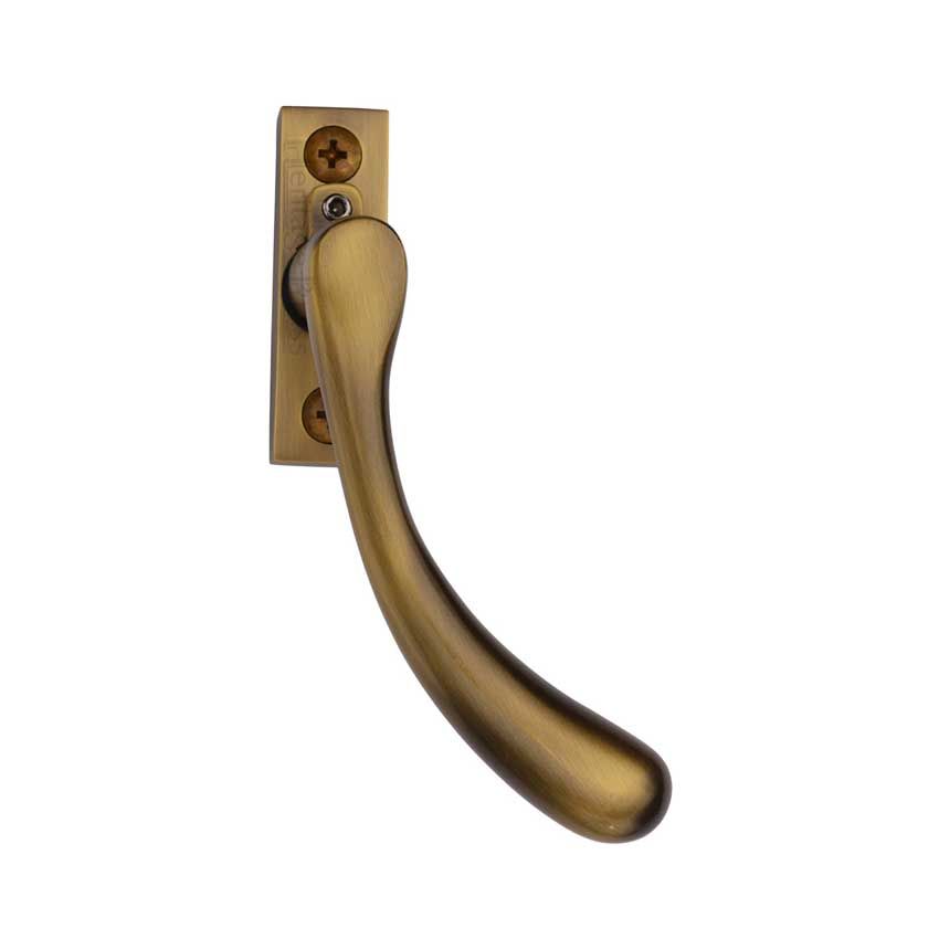 Picture of Heritage Brass Right Handed Espagnolette Handle In Antique Brass - V1009L-RH-AT