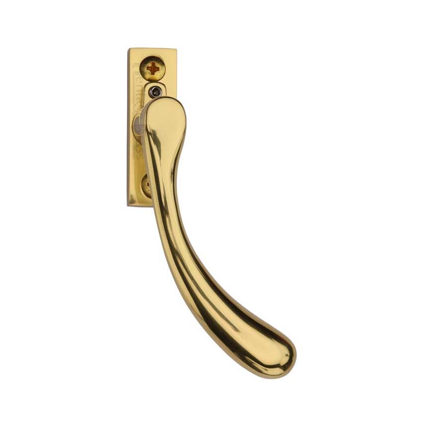 Picture of Heritage Brass Right Handed Espagnolette Handle In Polished Brass - V1009L-RH-PB