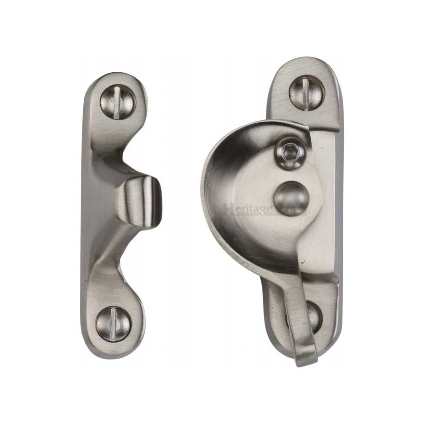 Picture of Heritage Brass Fitch Pattern Sash Fastener In Satin Nickel Finish - V2060L-SN