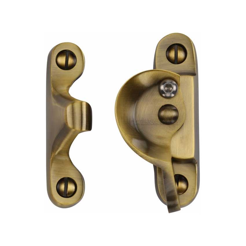 Picture of Heritage Brass Fitch Pattern Sash Fastener In Antique Brass Finish - V2060L-AT