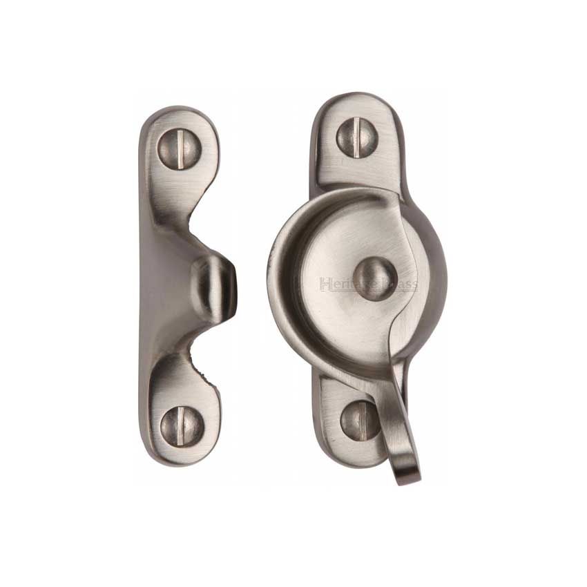 Picture of Heritage Brass Fitch Pattern Sash Fastener In Satin Nickel Finish - V2060-SN