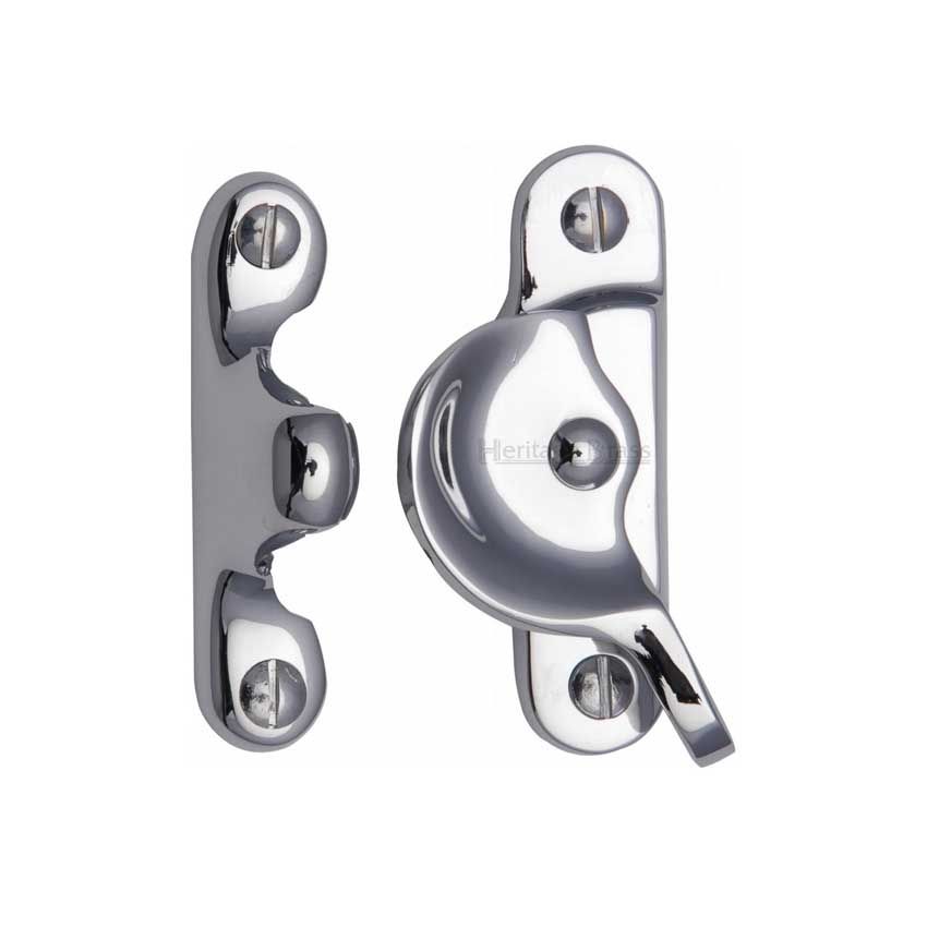 Picture of Heritage Brass Fitch Pattern Sash Fastener In Polished Chrome Finish - V2060-PC