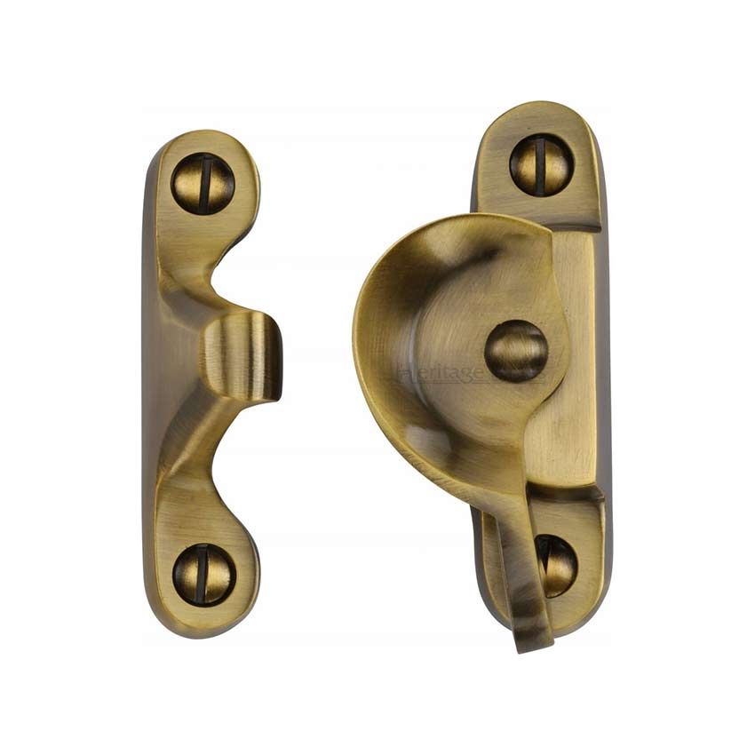 Picture of Heritage Brass Fitch Pattern Sash Fastener In Antique Brass Finish - V2060-AT