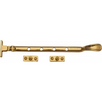 Picture of Heritage Brass Spoon Pattern Casement Window Stay In Polished Brass Finish - V990 10-PB