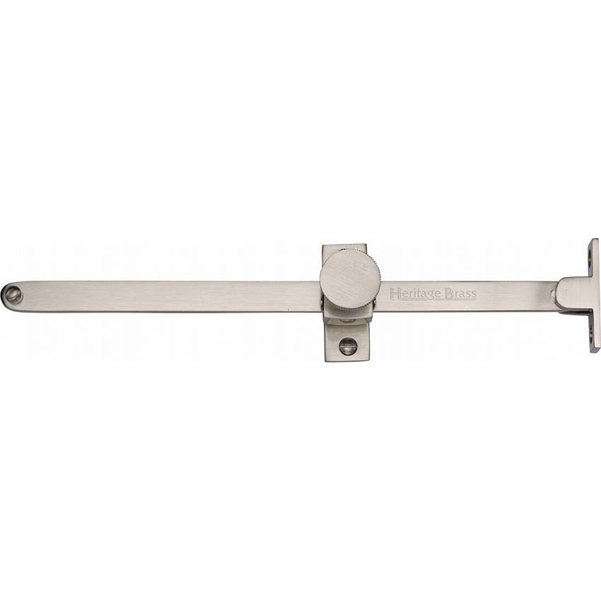 Picture of Heritage Brass Sliding Casement Stay In Satin Nickel Finish - V991 10-SN