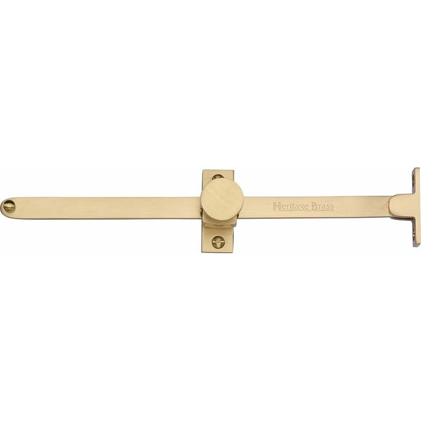 Picture of Heritage Brass Sliding Casement Stay In Satin Brass Finish - V991 10-SB