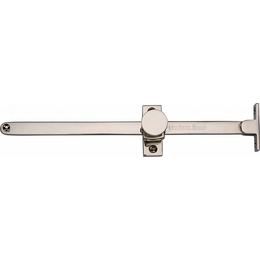 Picture of Heritage Brass Sliding Casement Stay In Polished Nickel Finish - V991 10-PNF