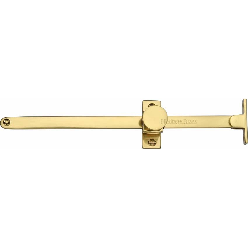 Picture of Heritage Brass Sliding Casement Stay In Polished Brass Finish - V991 10-PB