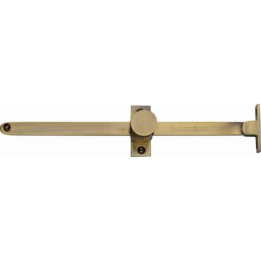 Picture of Heritage Brass Sliding Casement Stay In Antique Finish - V991 10-AT