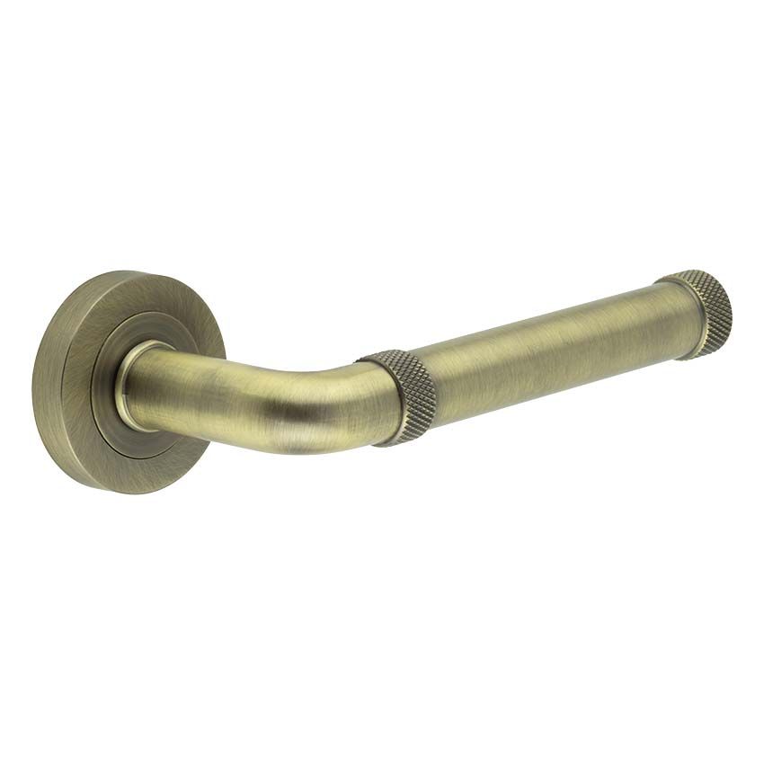 Picture of Midtown Door Handle in Antique Brass- JV853AB