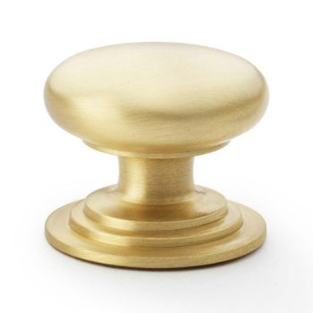 Picture of Waltz Round Cupboard Knob on Stepped Rose - AW825-SB