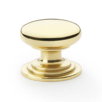 Picture of Waltz Round Cupboard Knob on Stepped Rose - AW825-PBL