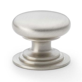 Picture of Waltz Round Cupboard Knob on Stepped Rose - AW825-SN