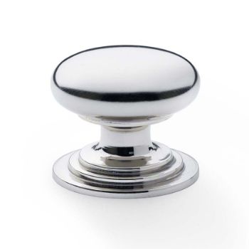 Picture of Waltz Round Cupboard Knob on Stepped Rose - AW825-PN