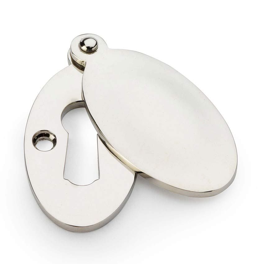 Picture of Alexander and Wilks Standard Key Profile Ellipse Escutcheon with Harris Design Cover - AW384-PN