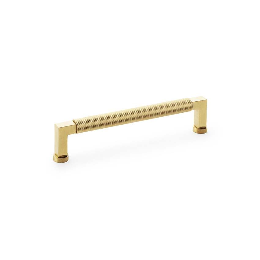 Picture of Camille Knurled Cupboard Pull Handle in Satin Brass PVD - AW819-160-SBPVD