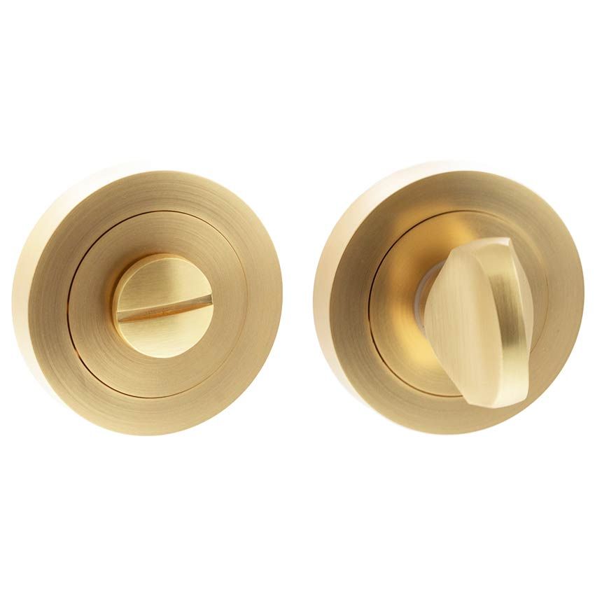 Picture of Status Bathroom WC Turn and Release Lock In Satin Brass - S2WCRSB