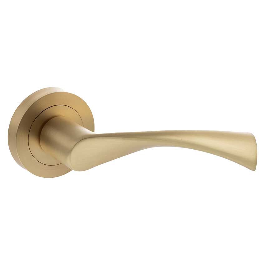 Picture of Colorado Door Handle In Satin Brass - S34RSB