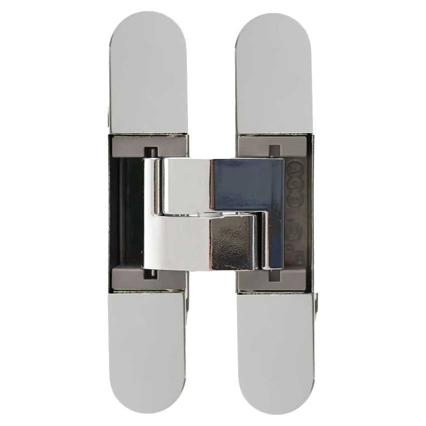 Picture of AGB Eclipse Fire Rated Adjustable Concealed Hinge In Polished Nickel - AGBH32PN