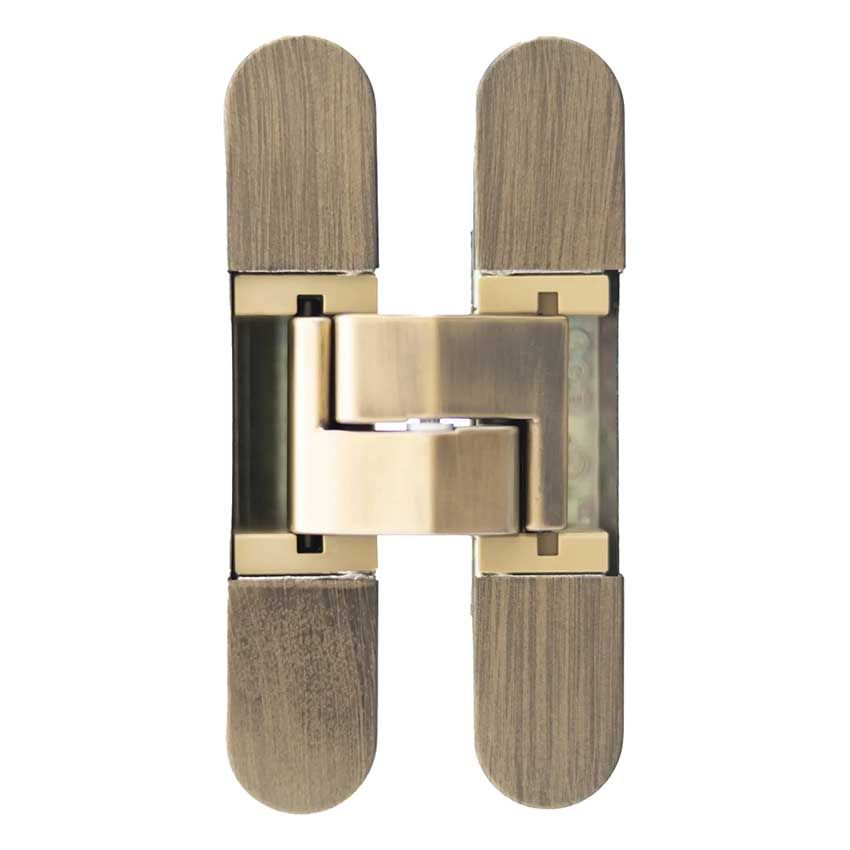 Picture of AGB Eclipse Fire Rated Adjustable Concealed Hinge In Matt Antique Brass - AGBH32MAB