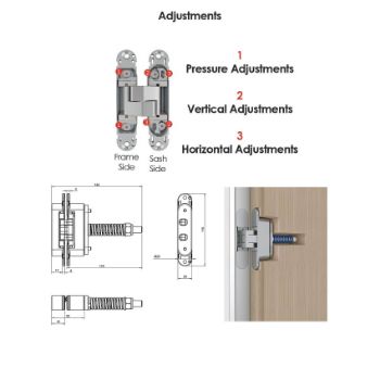 Picture of AGB Eclipse 3.2 Heavy Duty Self Closing Concealed Hinge In White - AGBH32SHDWH