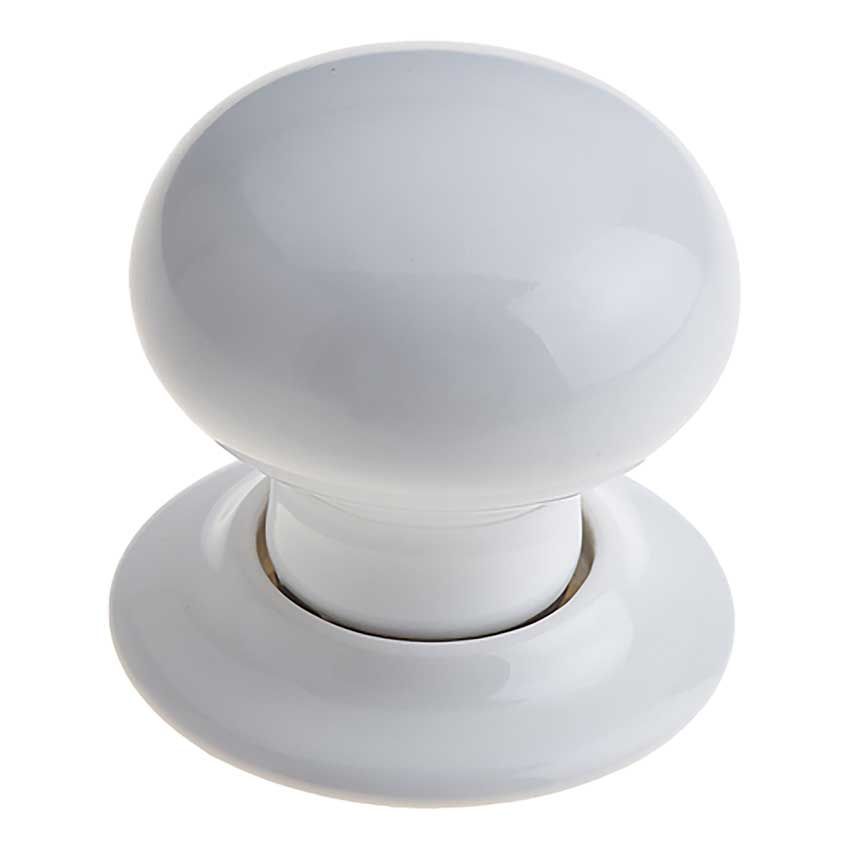 Picture of White Porcelain Mortice Door Knob - JC10