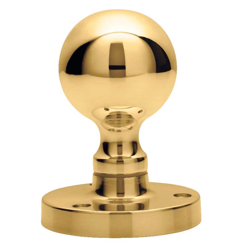 Picture of Ball Shaped Mortice Knob- Polished Brass- M48