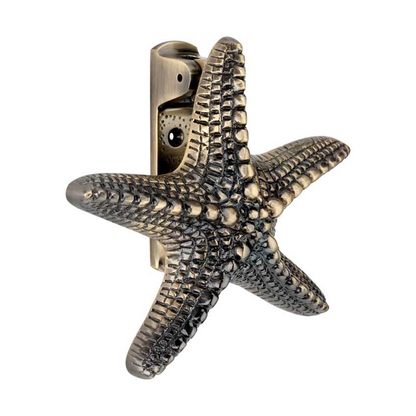 Picture of Starfish Door Knocker In Antique Brass - SB4112ANT