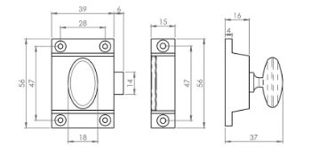 Picture of Cupboard Latch In Antique Brass - AW730AB