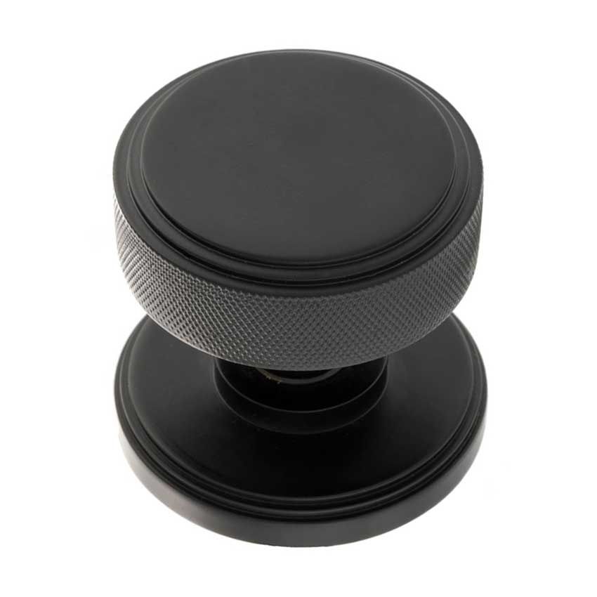 Picture of Harrison Matt Black Knurled Mortice Knob - MH450KSMKMB