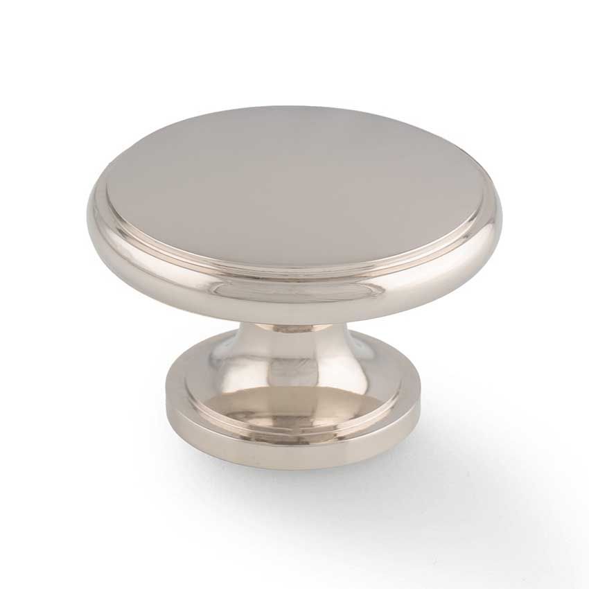 Picture of Cambridge Round Cupboard Knob In Polished Nickel - AW849-38-PN