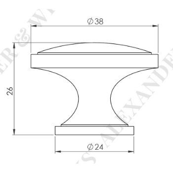 Picture of Cambridge Round Cupboard Knob In Polished Nickel - AW849-38-PN