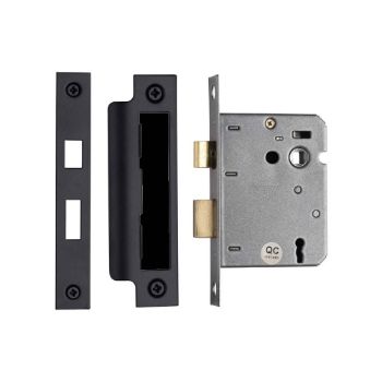 Matt black 3 lever sash lock