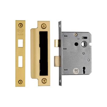 Satin brass 3 lever sash lock