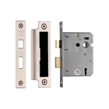 Satin nickel 3 lever sash lock