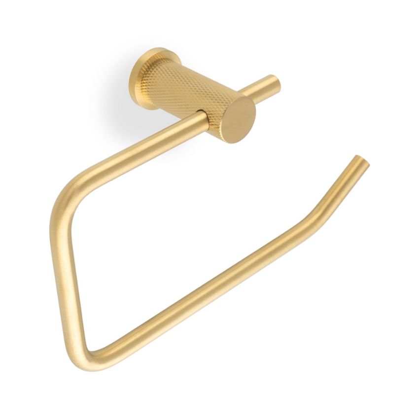 Picture of Brunel Diamond Knurled Toilet Roll Holder In Satin Brass PVD - AW450SBPVD