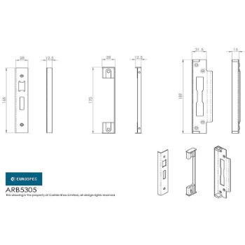 Picture of Rebate Set for Eurospec BS Security Eurocylinder Sashlock - ARB5305SSS