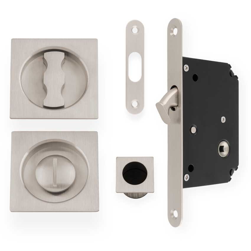 Picture of Square Sliding Door Lock Set -Satin Nickel - AW111RSN