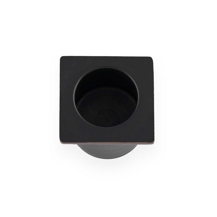 Picture of Square Sliding Door Finger Edge Pull In Black - AW993BL