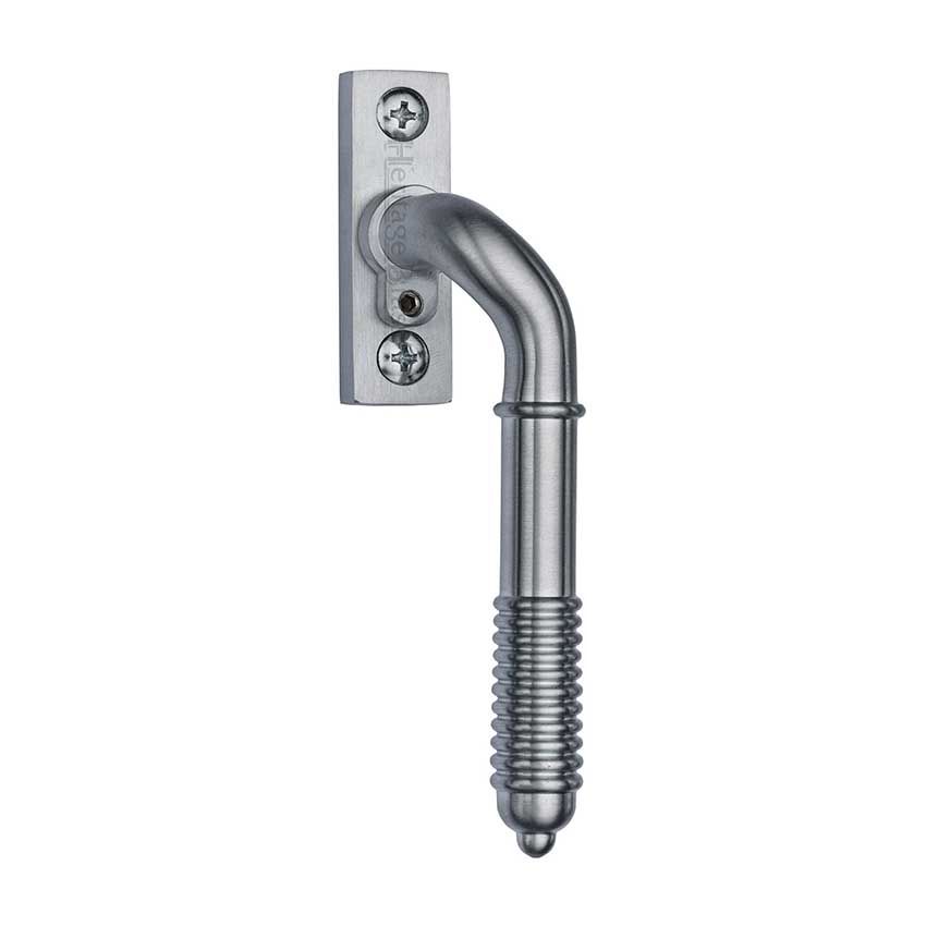 Picture of Heritage Brass Lockable Espagnolette Handle, Right Handed Reeded Design In Satin Chrome - V895L RH-SC