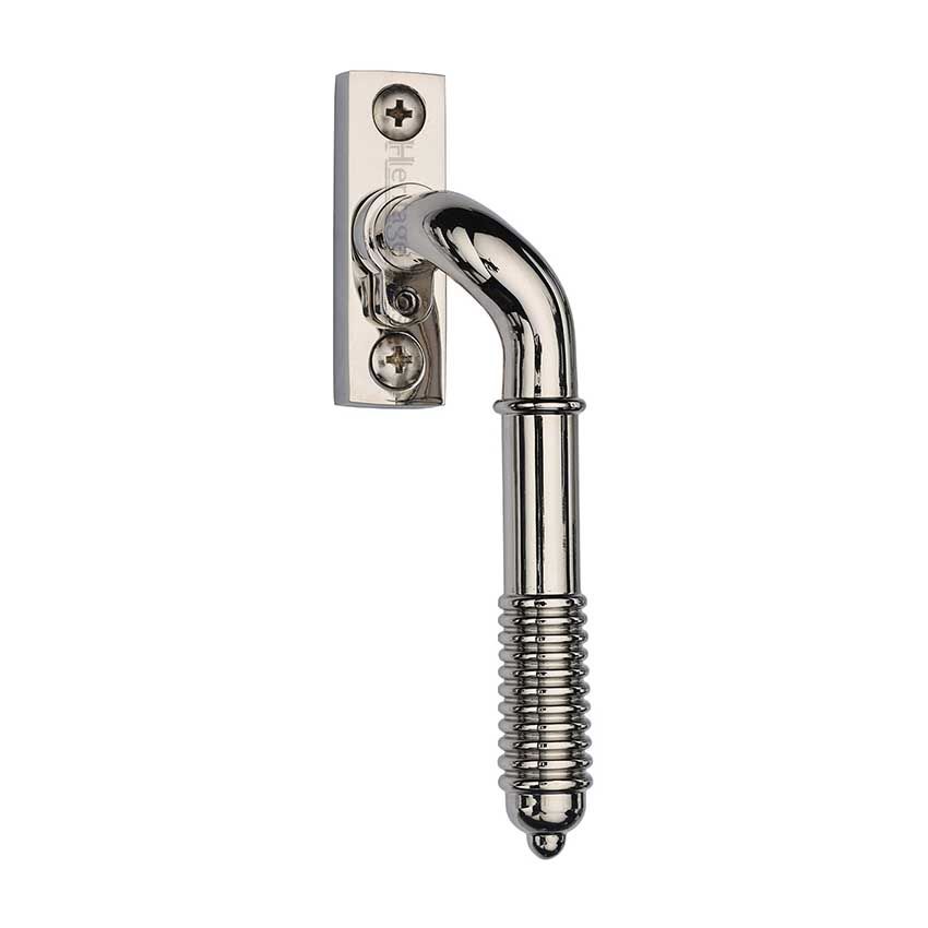 Picture of Heritage Brass Lockable Espagnolette Handle, Right Handed Reeded Design In Polished Nickel - V895L RH-PNF