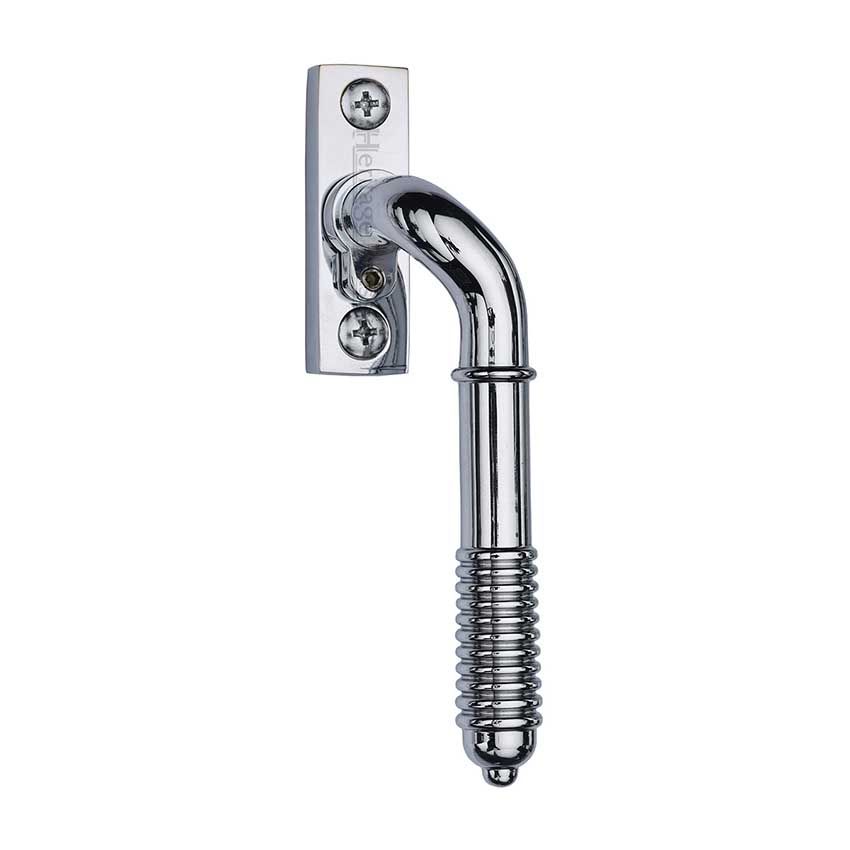 Picture of Heritage Brass Lockable Espagnolette Handle, Right Handed Reeded Design In Polished Chrome - V895L RH-PC