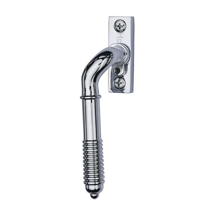 Picture of Heritage Brass Lockable Espagnolette Handle, Left Handed Reeded Design In Polished Chrome - V895L LH-PC